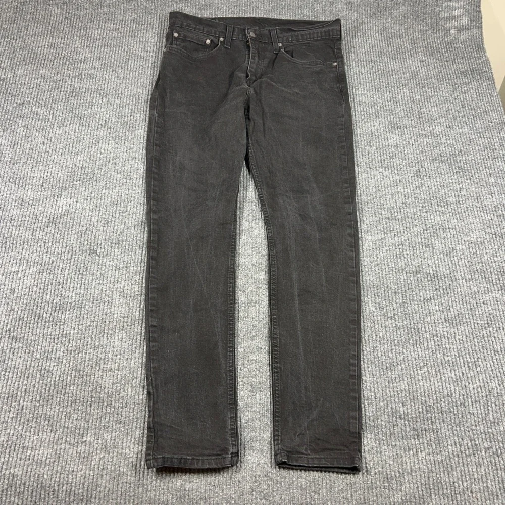 Levis 511 Slim Fit Jeans Mens W34 L32 Black Denim 04511-2391 Waterless
